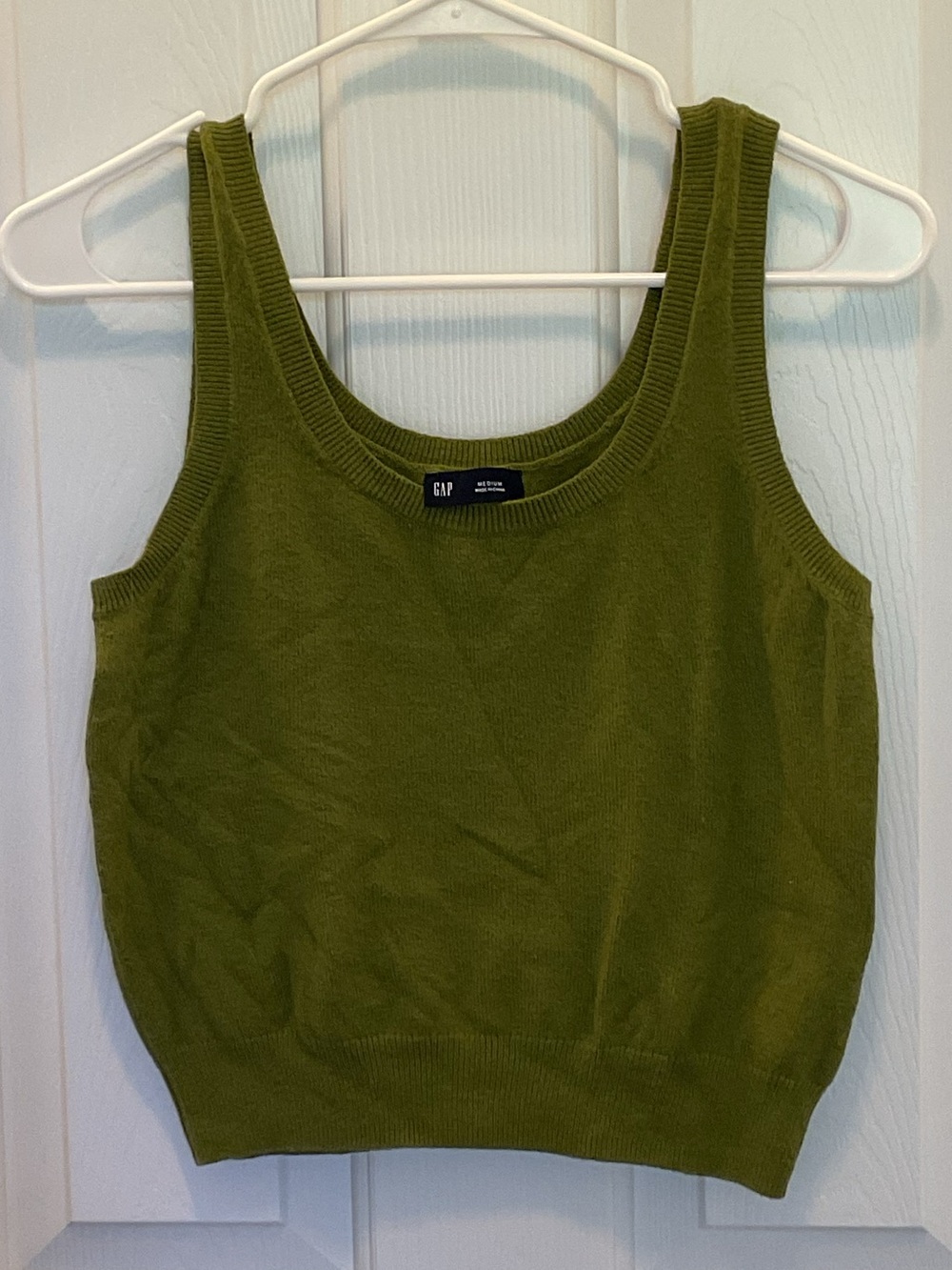 GAP Olive Green Cropped Knit Tank